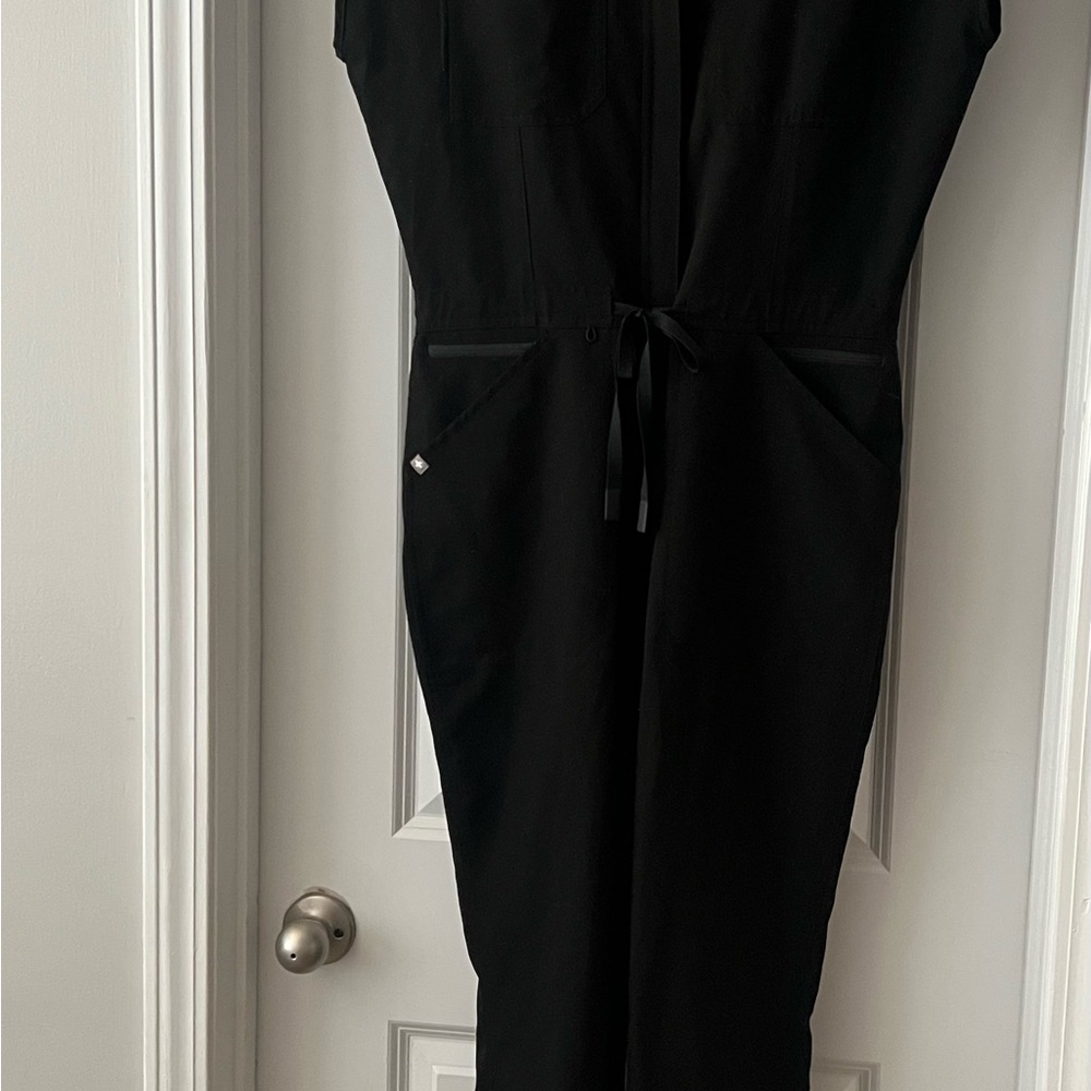 FIGS Classic Black Scrub Jumpsuit